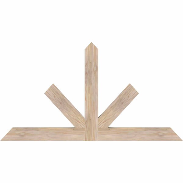 Ekena Millwork Saratoga Smooth Timber Gable Bracket, Douglas Fir, 48"W x 26"H x 1 1/2"D x 3 1/2"F, 13/12 Pitch GBW048X26X0204SAR00SDF - main